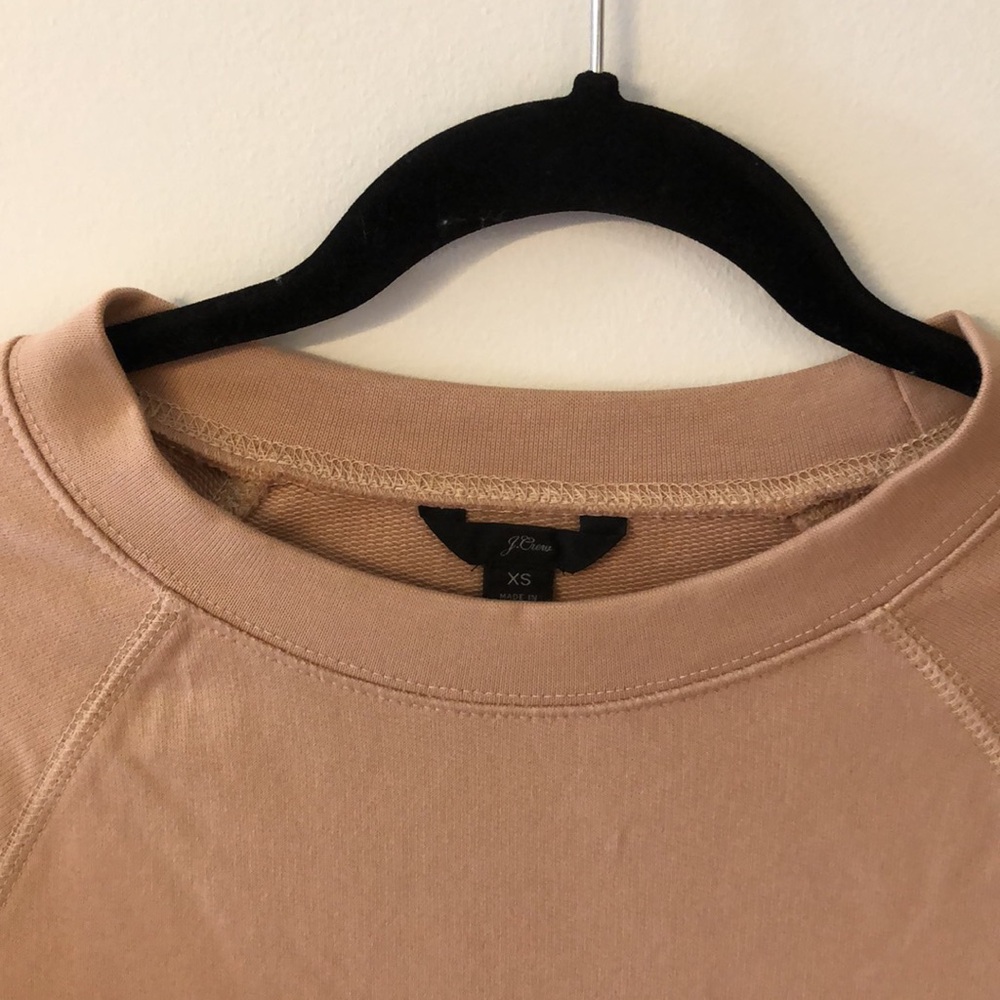 539-J.‎ Crew Camel Embroidered Sweatshirt in Tan - Picture 3 of 13